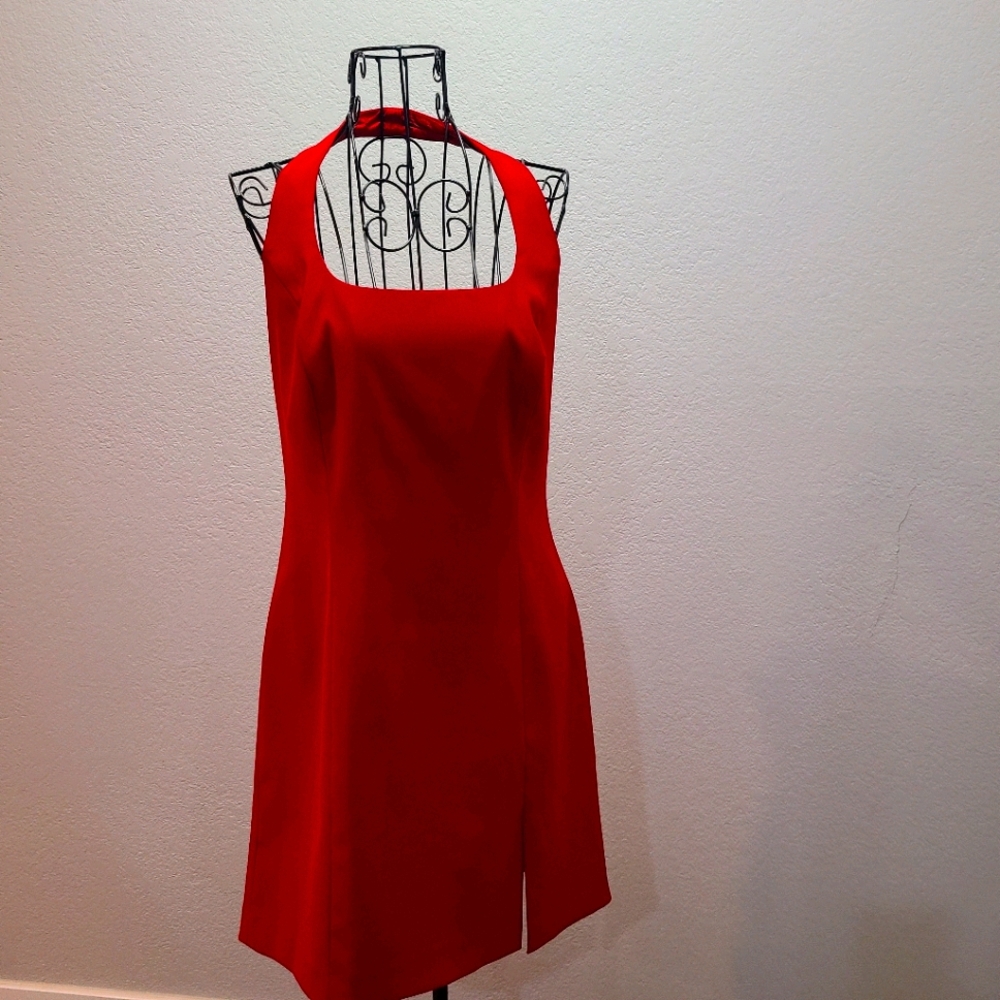 Cache Red Halter Dress